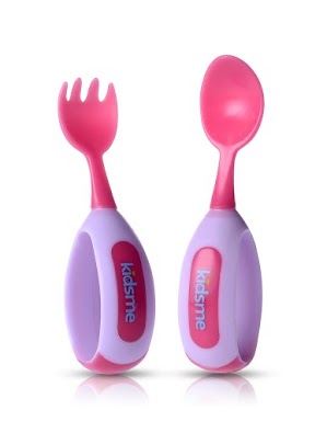 My Turn Spoon and Fork - Purple and Pink